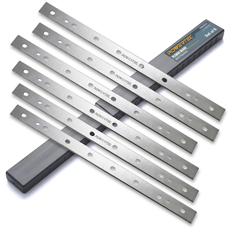 Powertec 13 In Planer Blades for DeWalt DW735, DW735X Planer, RPL Woodworking Planer Knives for DW7352, 6PK 128000DD